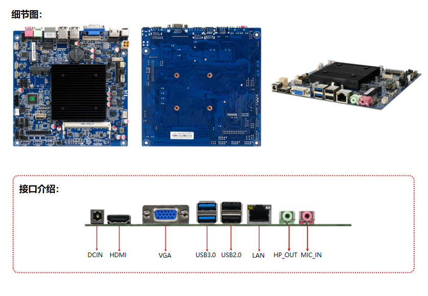ITX-J1900TEA-6C2L主板細節(jié)圖